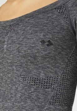 SEAMLESS CROPPED LONGSLEEVE - Langarmshirt - Black -Even&Odd 187fd3003dd64441b75c7504fe31ea50