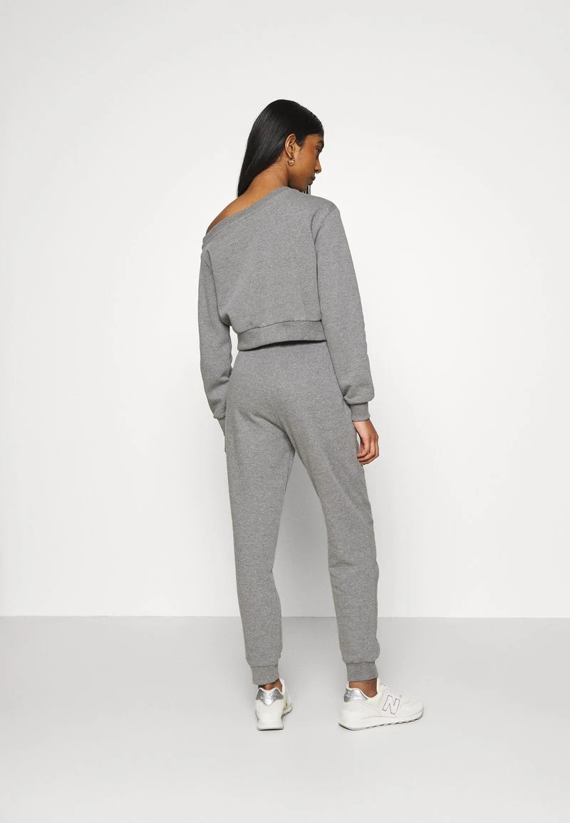 Even&Odd Off Shoulder&Jogger Set - Sweatshirt - Mottled Grey 4 Even&Odd Off Shoulder&Jogger Set - Sweatshirt - Mottled Grey – Bild 4