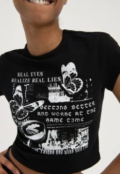 Even&Odd T-Shirt Print - Black -Even&Odd 465f3ed51da74a9cb7dea1b543aca536