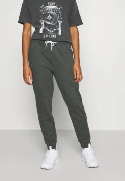 Even&Odd Regular Fit Jogger With Contrast - Jogginghose - Mottled Dark Grey