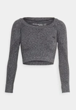 SEAMLESS CROPPED LONGSLEEVE - Langarmshirt - Black -Even&Odd c26c793dde0643688894badc0a11629d