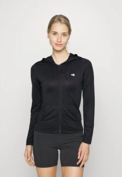 BREATHABLE ZIP-UP HOODIE - Sweatjacke - Black 11 BREATHABLE ZIP-UP HOODIE - Sweatjacke - Black -Even&Odd c8100c12640a44058b25b0a5ef42d46b 1